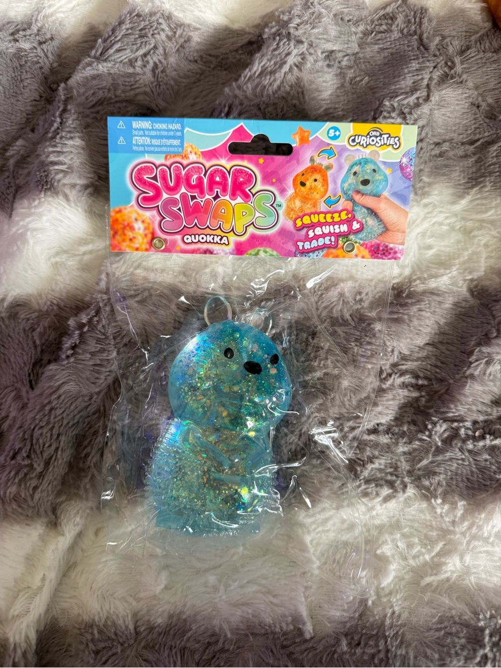 Sugar Swaps Quokka Glitter Squeeze Toy - Blue
